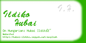 ildiko hubai business card